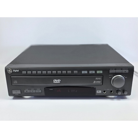 General Motors Other - GE GE5803P 3‑Disc DVD Player Karaoke MIC Inputs Dolby Digital DTS Tested Works